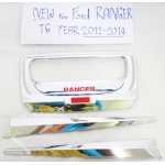  โครเมี่ยม ครอบเบ้าเปิดท้าย เบ้าท้าย+คิ้วดาบ ใส่รถกระบะ รุ่น 2 ประตู, 2 ประตู มีแคป, 4 ประตู ใหม่ Ford Ranger ฟอร์ด เรนเจอร์ All new ranger 2012 V.6